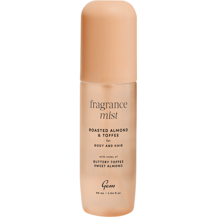 Gem fragrance mist roasted almond and toffee body mist for hair and skin