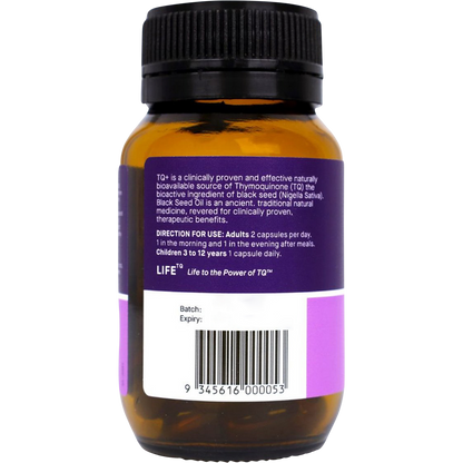 TQ+ Ultra Strength Black Seed Oil Vegecapsules