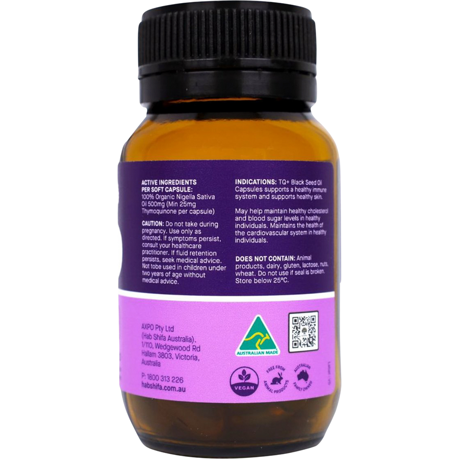 TQ+ Ultra Strength Black Seed Oil Vegecapsules
