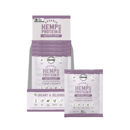 HEMP FOODS AUSTRALIA Organic Hemp Protein Shake Mixed Berry & Acai 7x35g