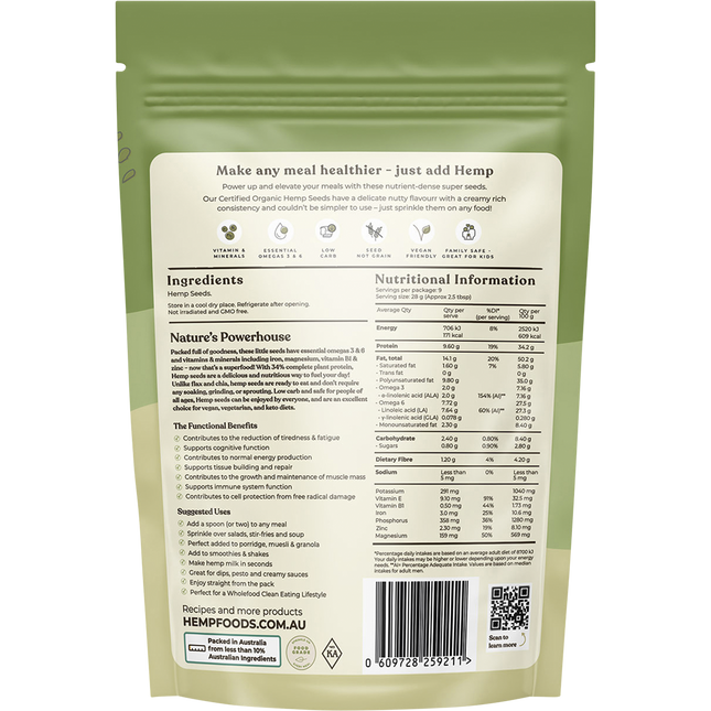 Organic Hemp Seeds Hulled