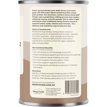Organic Hemp Protein Shake Chocolate