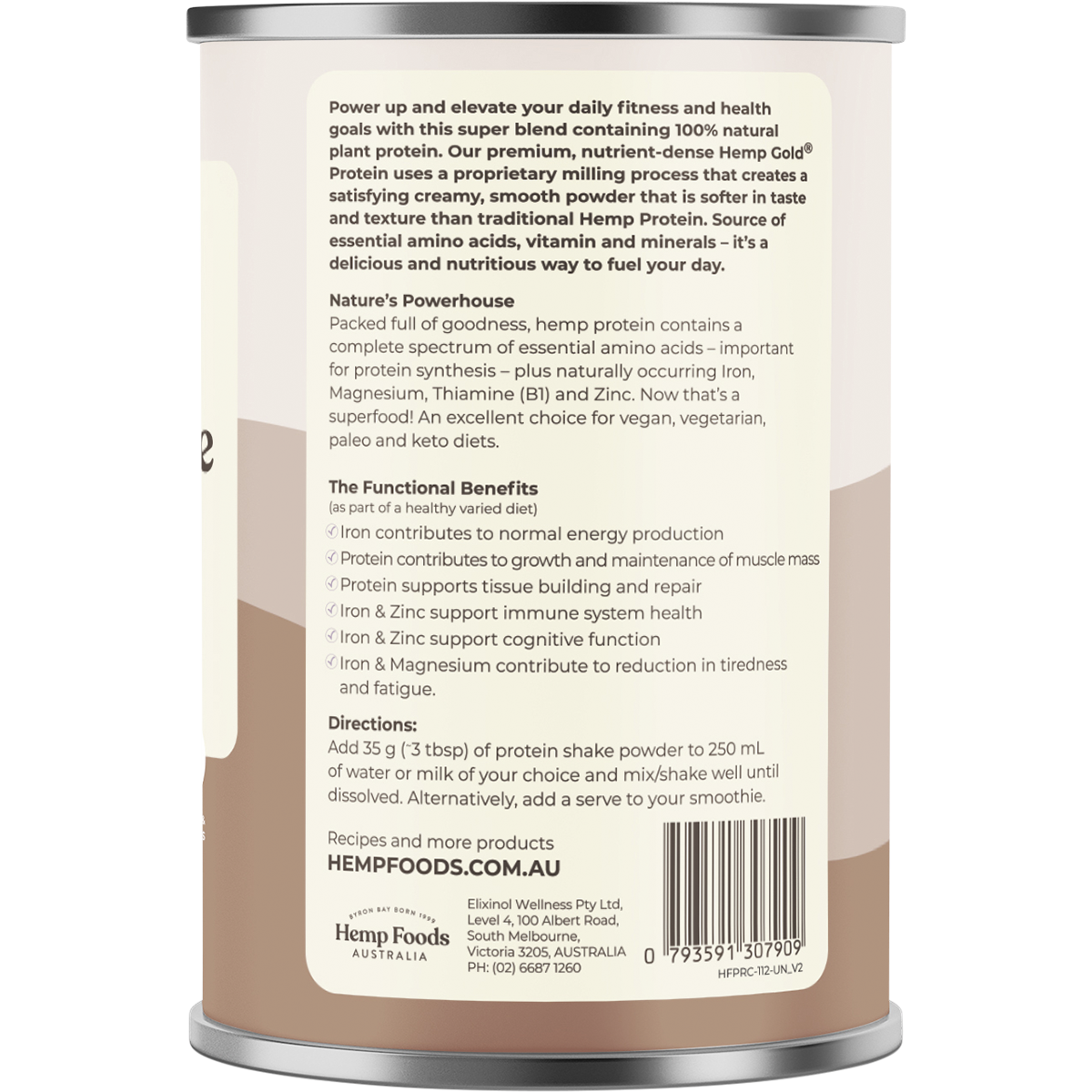 Organic Hemp Protein Shake Chocolate