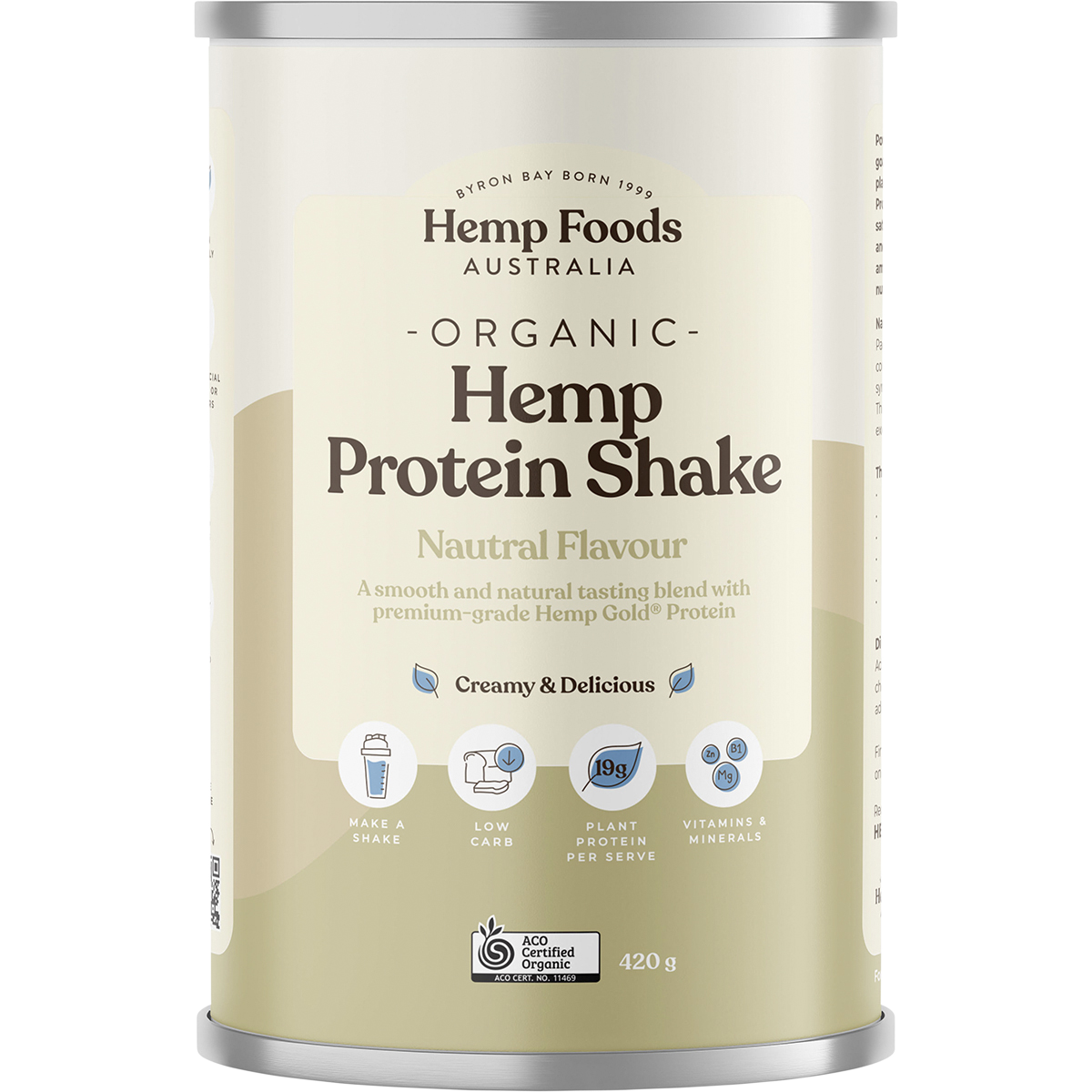 Organic Hemp Protein Shake Natural