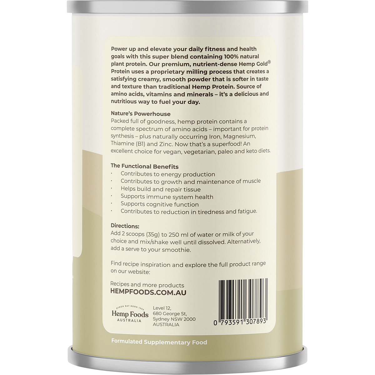 Organic Hemp Protein Shake Natural