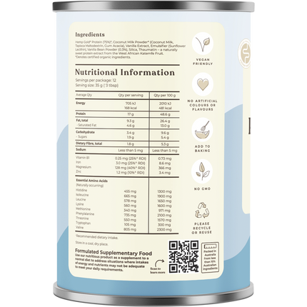 Organic Hemp Protein Shake Vanilla