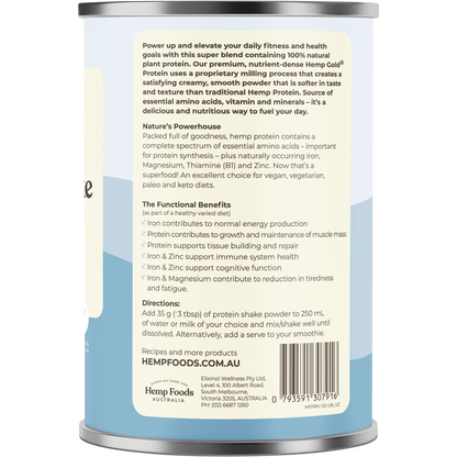 Organic Hemp Protein Shake Vanilla