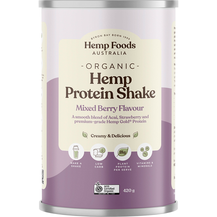 Organic Hemp Protein Shake Mixed Berry