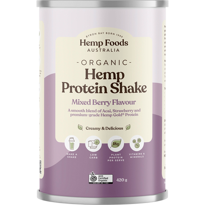 Organic Hemp Protein Shake Mixed Berry