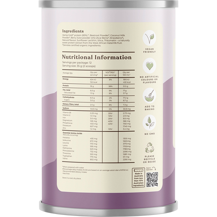 Organic Hemp Protein Shake Mixed Berry