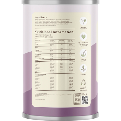 Organic Hemp Protein Shake Mixed Berry