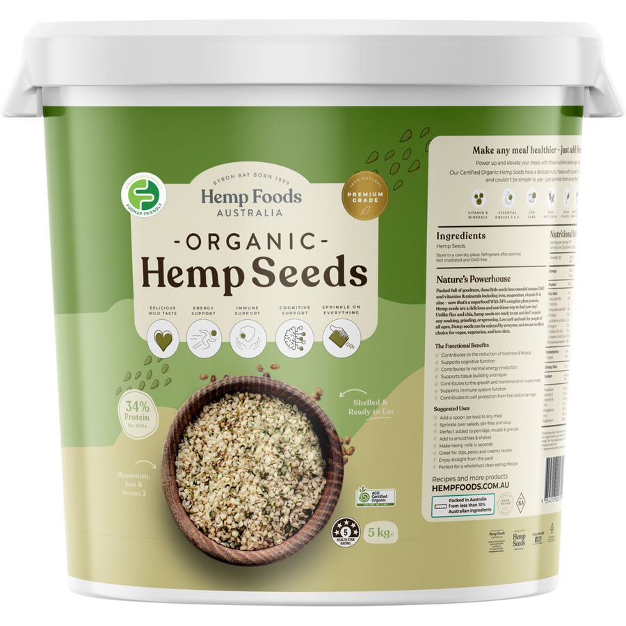 Hemp Foods Australia organic hulled hemp seeds 500g