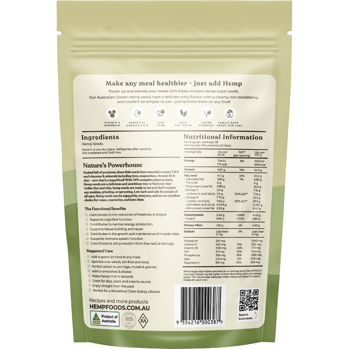 Australian Hemp Seeds Hulled