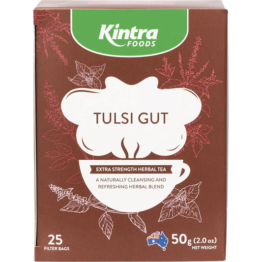 KINTRA FOODS Herbal Tea Bags Tulsi Gut 25pk