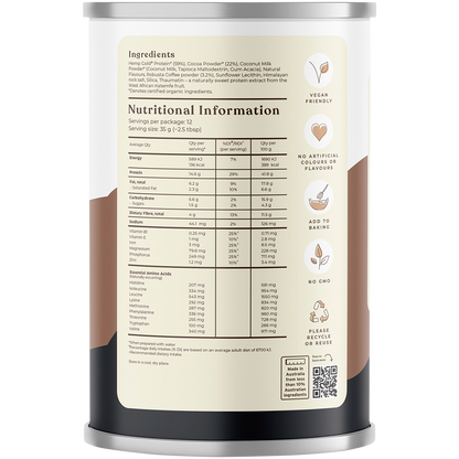 Organic Hemp Protein Shake Chocolate Espresso