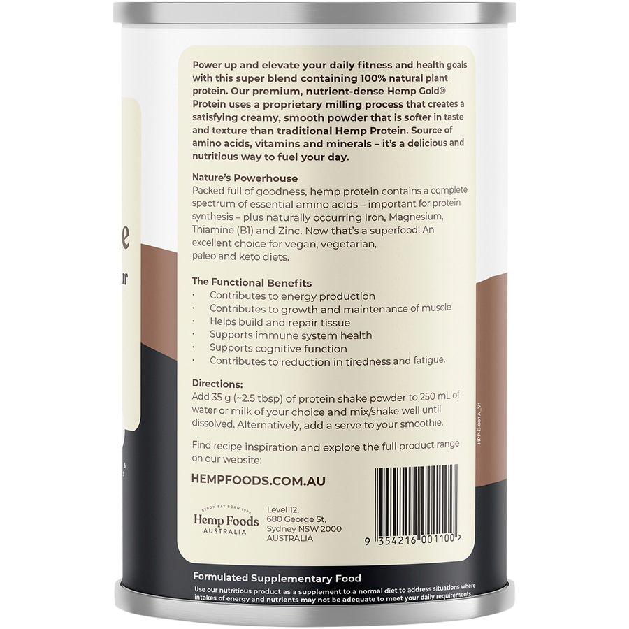 Organic Hemp Protein Shake Chocolate Espresso