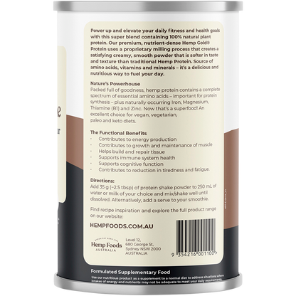 Organic Hemp Protein Shake Chocolate Espresso