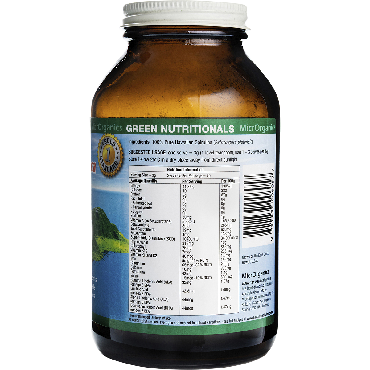 Hawaiian Pacifica Spirulina Powder