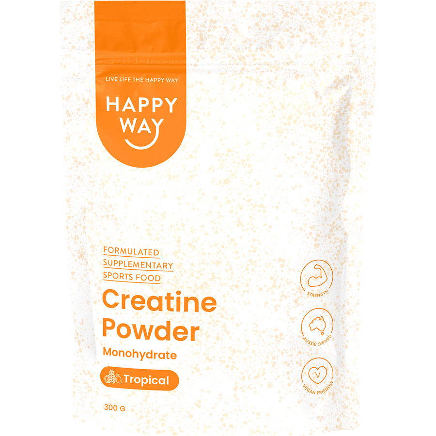 HAPPY WAY Creatine Powder Monohydrate Tropical
