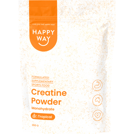 HAPPY WAY Creatine Powder Monohydrate Tropical