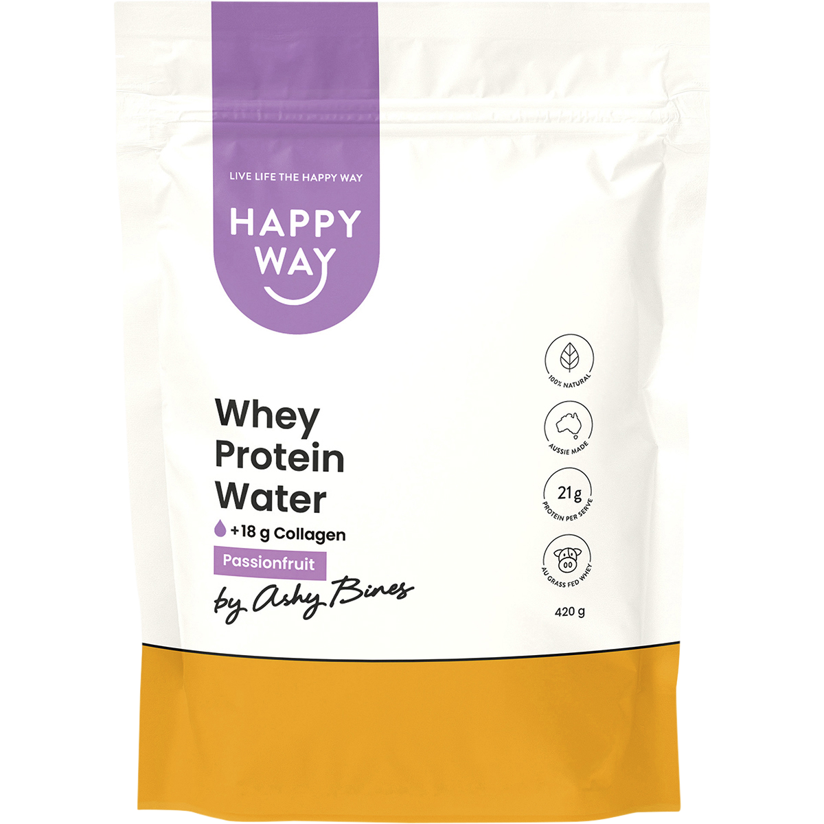 Ashy Bines Whey Protein Water Passionfruit