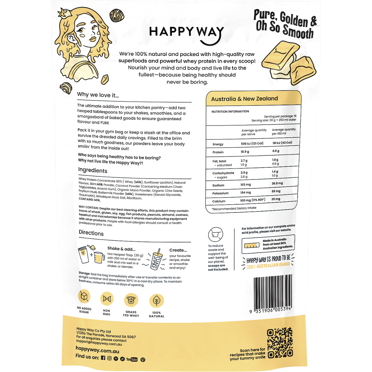 Whey Protein Powder White Choc Caramel