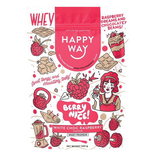 Whey Protein Powder White Choc Raspberry