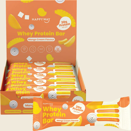 Happy Way Whey Protein Bar Mango Cream 10x60g