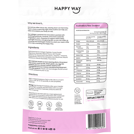 Collagen Hot Choccy - Back View