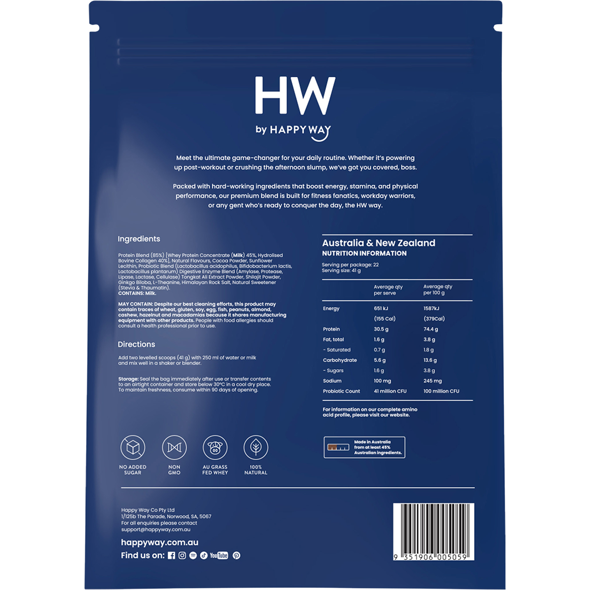 Men's Premium Whey Protein Powder Chocolate