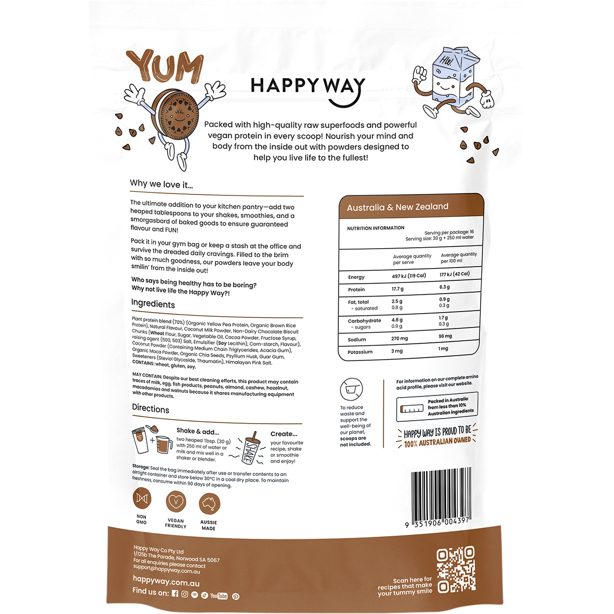 Vegan Protein Powder Cookies & Cream