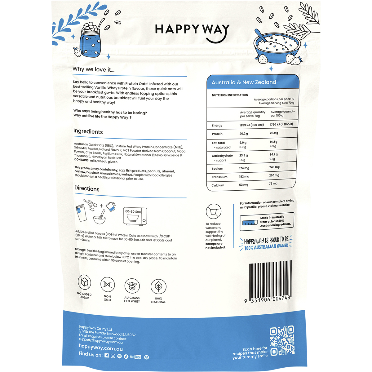 Whey Protein Quick Oats Vanilla