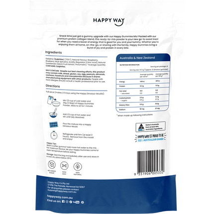 Happy Way happy gummies blue raspberry chewy supplement for everyday support