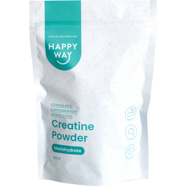 Happy Way creatine powder monohydrate for strength power and muscle performance