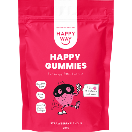 Happy Way happy gummies strawberry fruity chewable supplement for daily wellness support