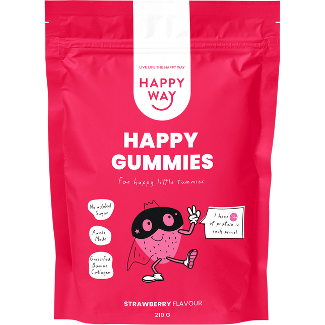 Happy Way happy gummies strawberry fruity chewable supplement for daily wellness support