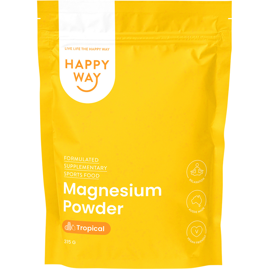 Happy Way magnesium powder tropical for muscle relaxation and recovery support