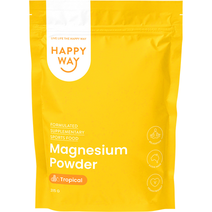 Happy Way magnesium powder tropical for muscle relaxation and recovery support