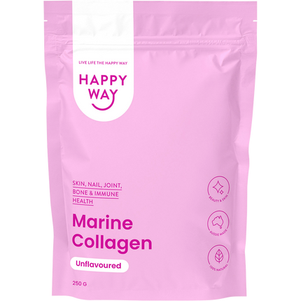 Happy Way marine collagen unflavoured powder for skin hair nails and joint support