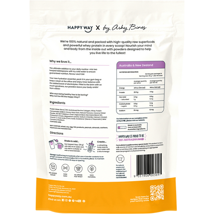 Happy Way whey protein water passionfruit refreshing protein hydration beverage