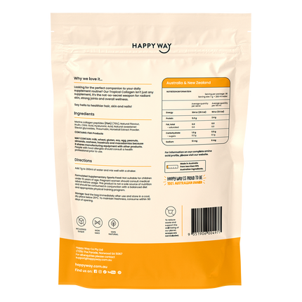 Happy Way marine collagen powder tropical easy to mix collagen supplement for daily beauty and wellness