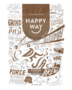 Happy Way whey protein powder coffee for muscle recovery and lean protein intake