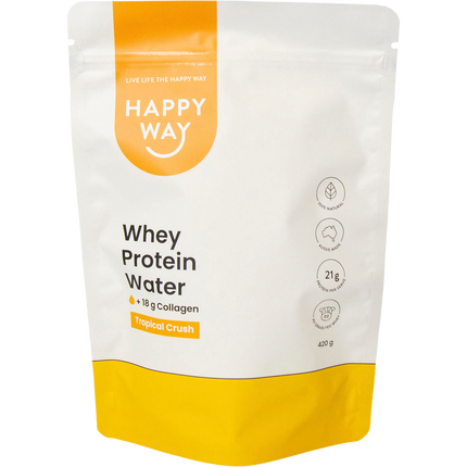Happy Way whey protein water Tropical Crush whey protein hydration drink