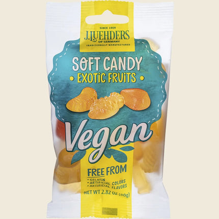 J.Luehders Soft Vegan Candy Exotic Fruits 10x80g