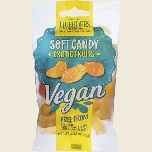 J.Luehders Soft Vegan Candy Exotic Fruits 10x80g