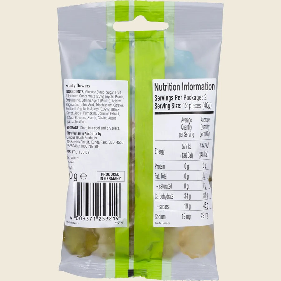 J.Luehders Soft Vegan Candy Fruity Flowers 10x80g