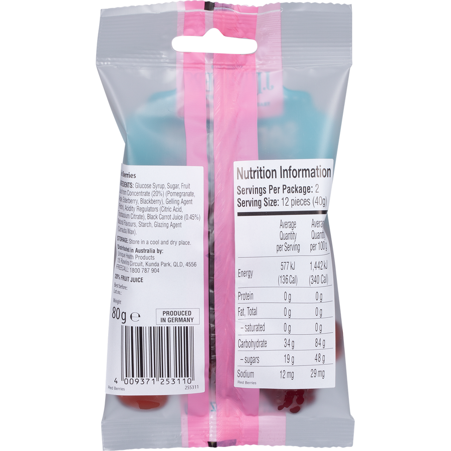 J.Luehders Soft Vegan Candy Red Berries