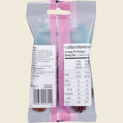 J.Luehders Soft Vegan Candy Red Berries 10x80g