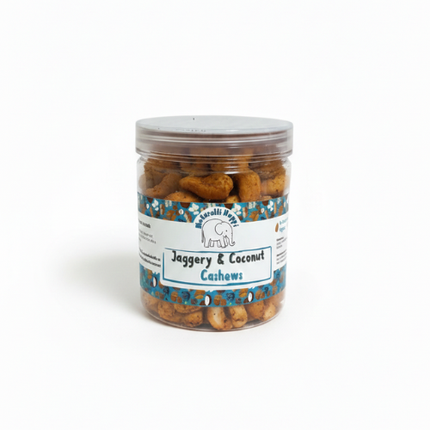 Naturalli Happi cashews with jaggery and coconut flavor