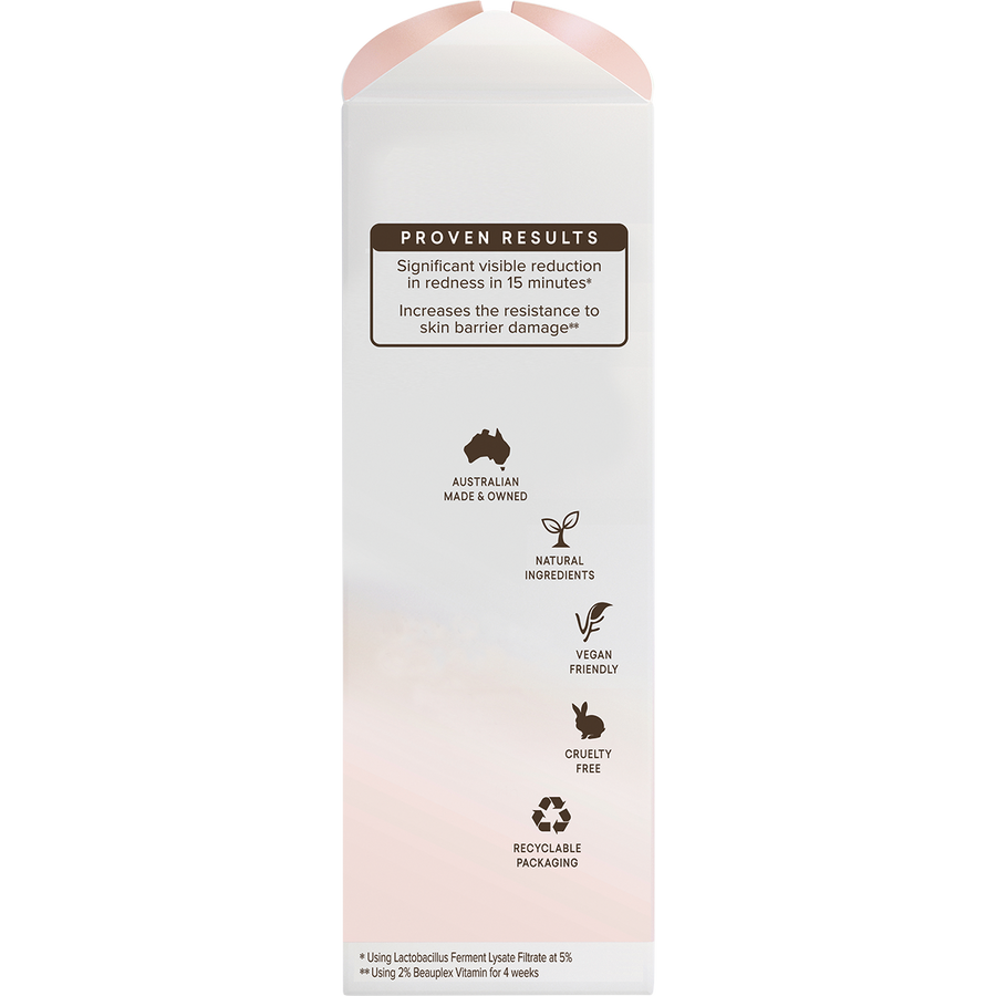 Close up of probiotic jojoba milk texture showing smooth fast absorbing consistency 